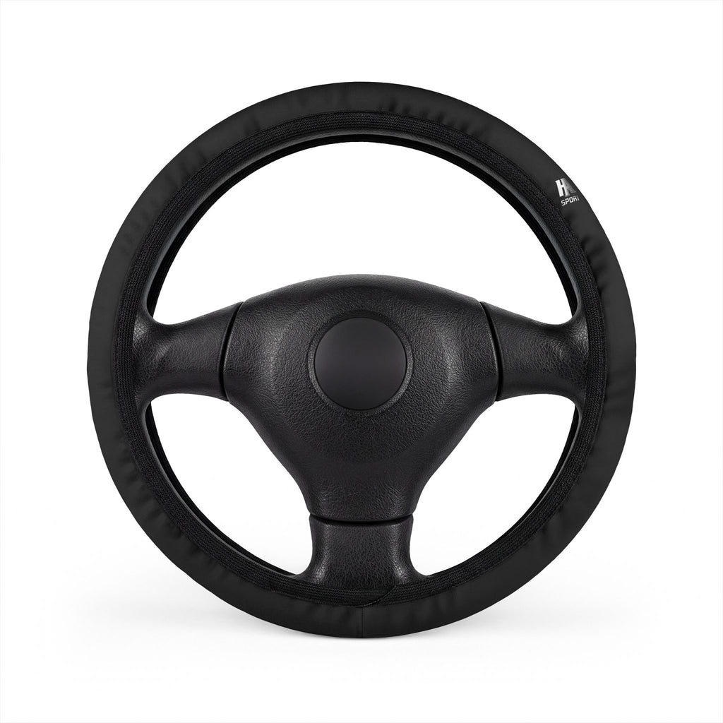 HA Sport Black Car Steering Wheel Cover