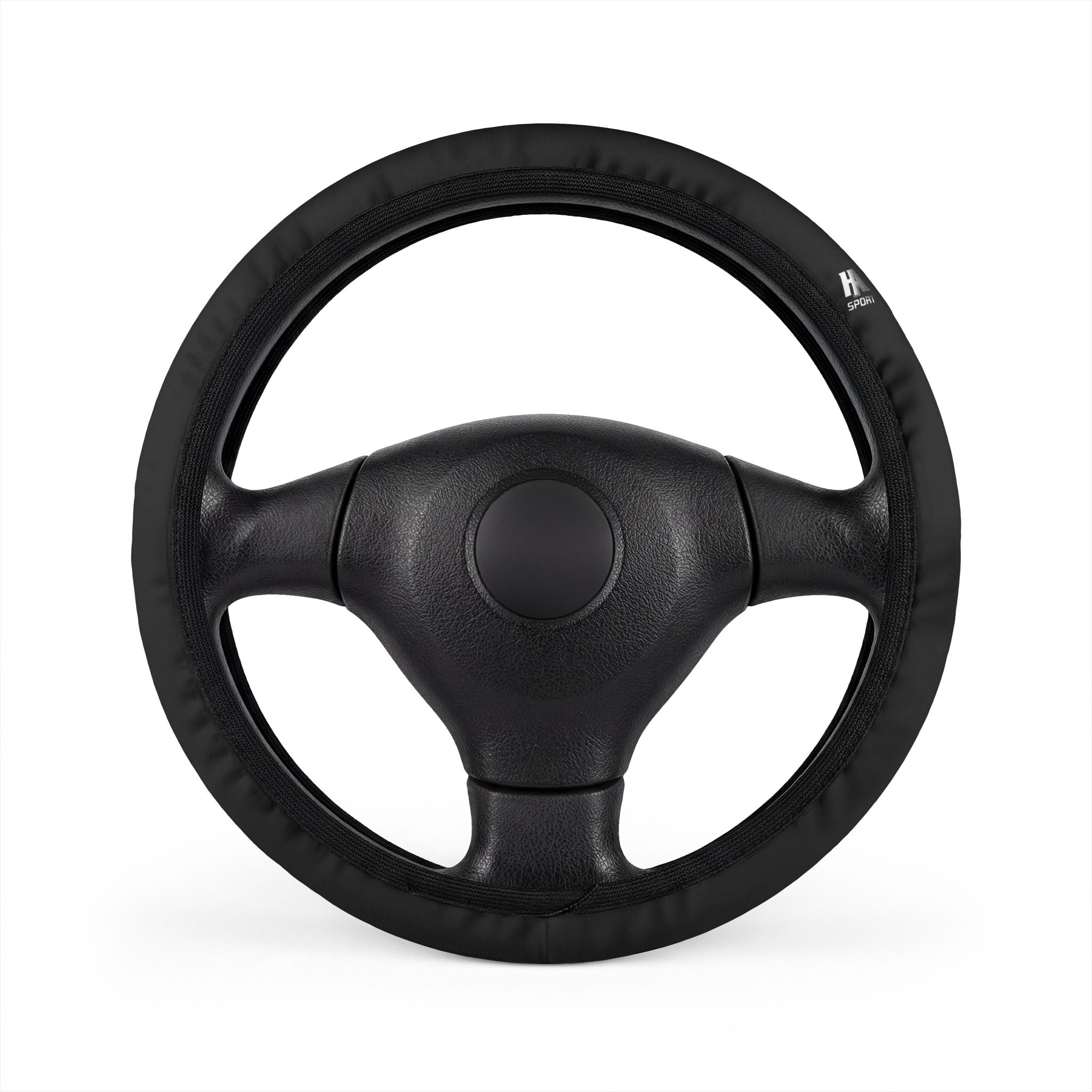 HA Sport Black Car Steering Wheel Cover