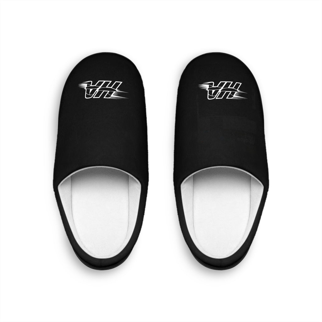 HA Men's Black Indoor Slippers   — Sports logo