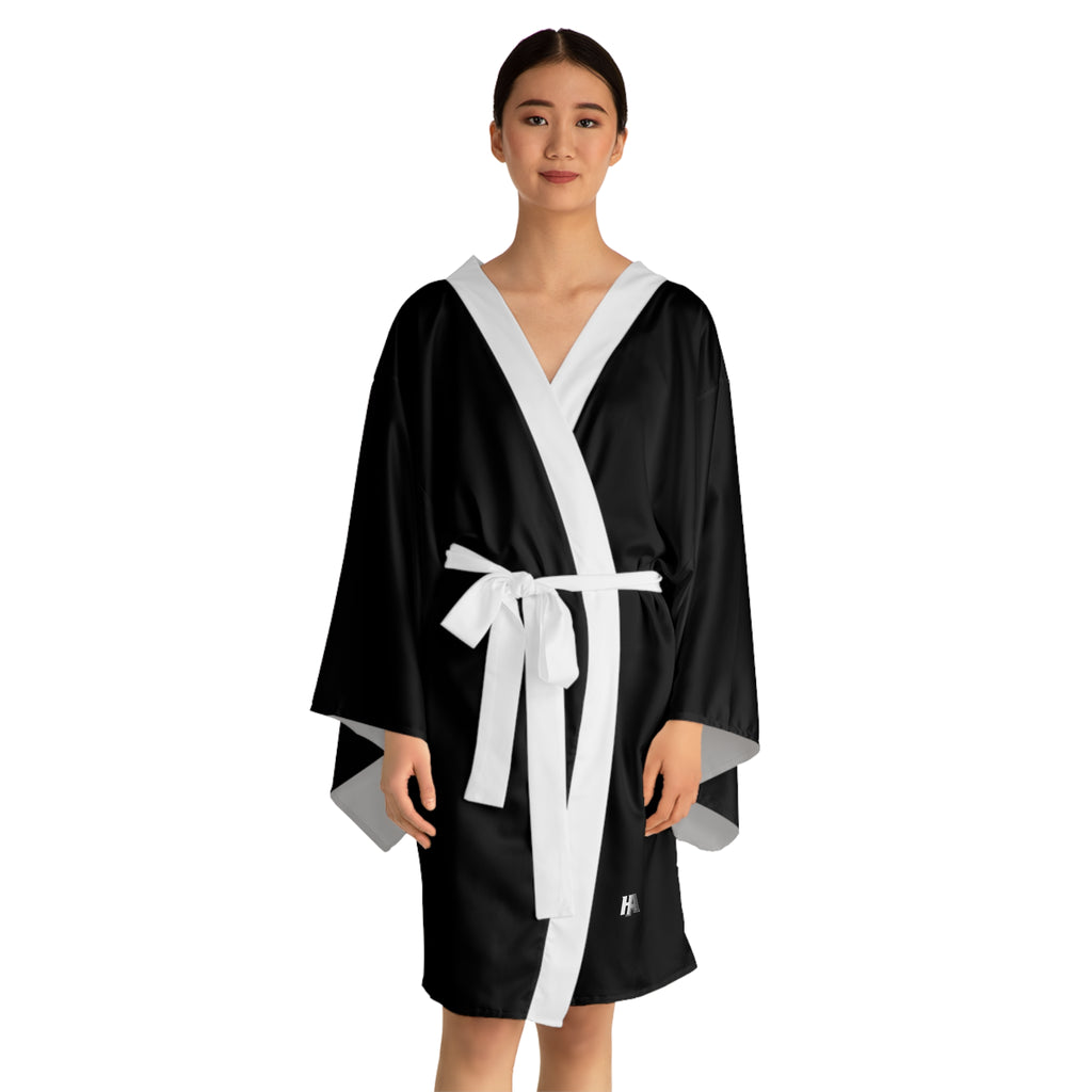 HA Black Kimono Robe —  Lightweight