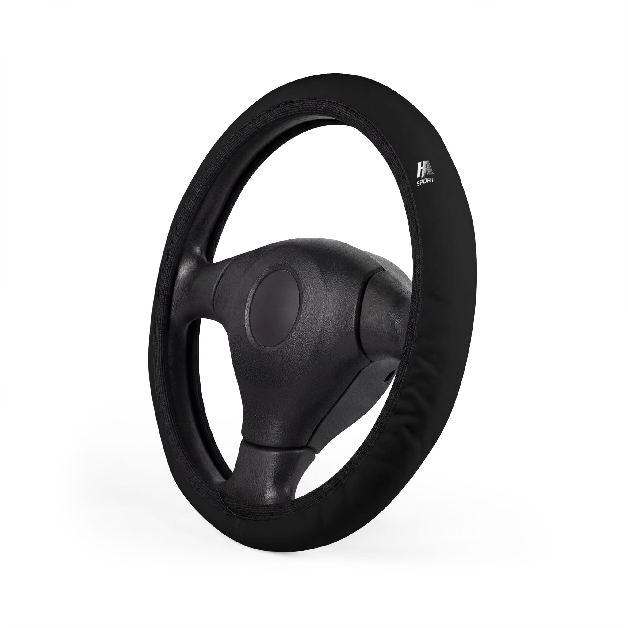 HA Sport Black Car Steering Wheel Cover