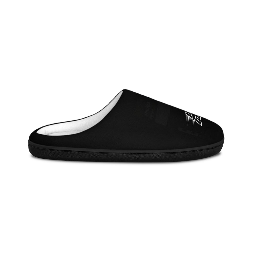 HA Men's Black Indoor Slippers   — Sports logo