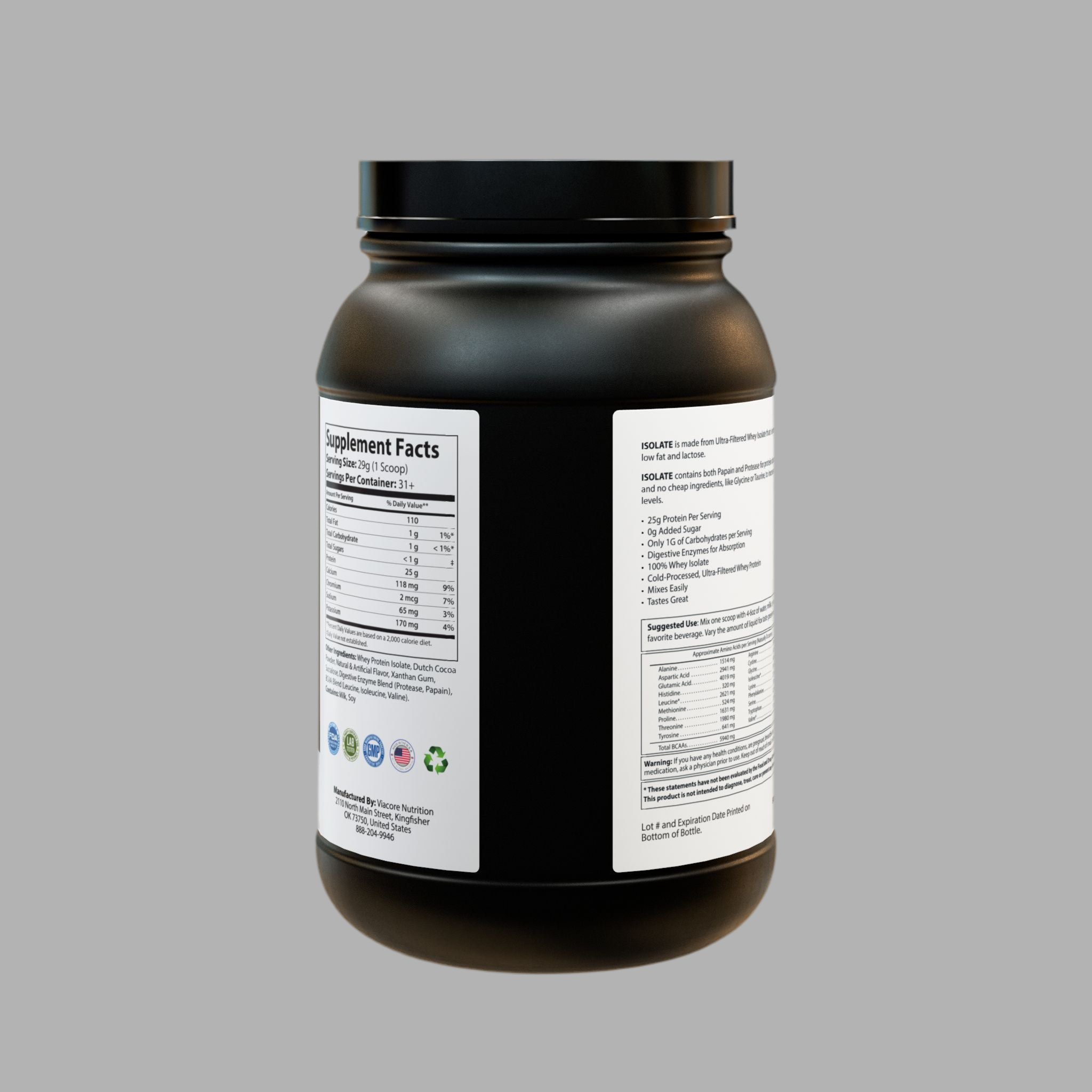 HA Whey Isolate Protein Supplement (907g, 2lb)