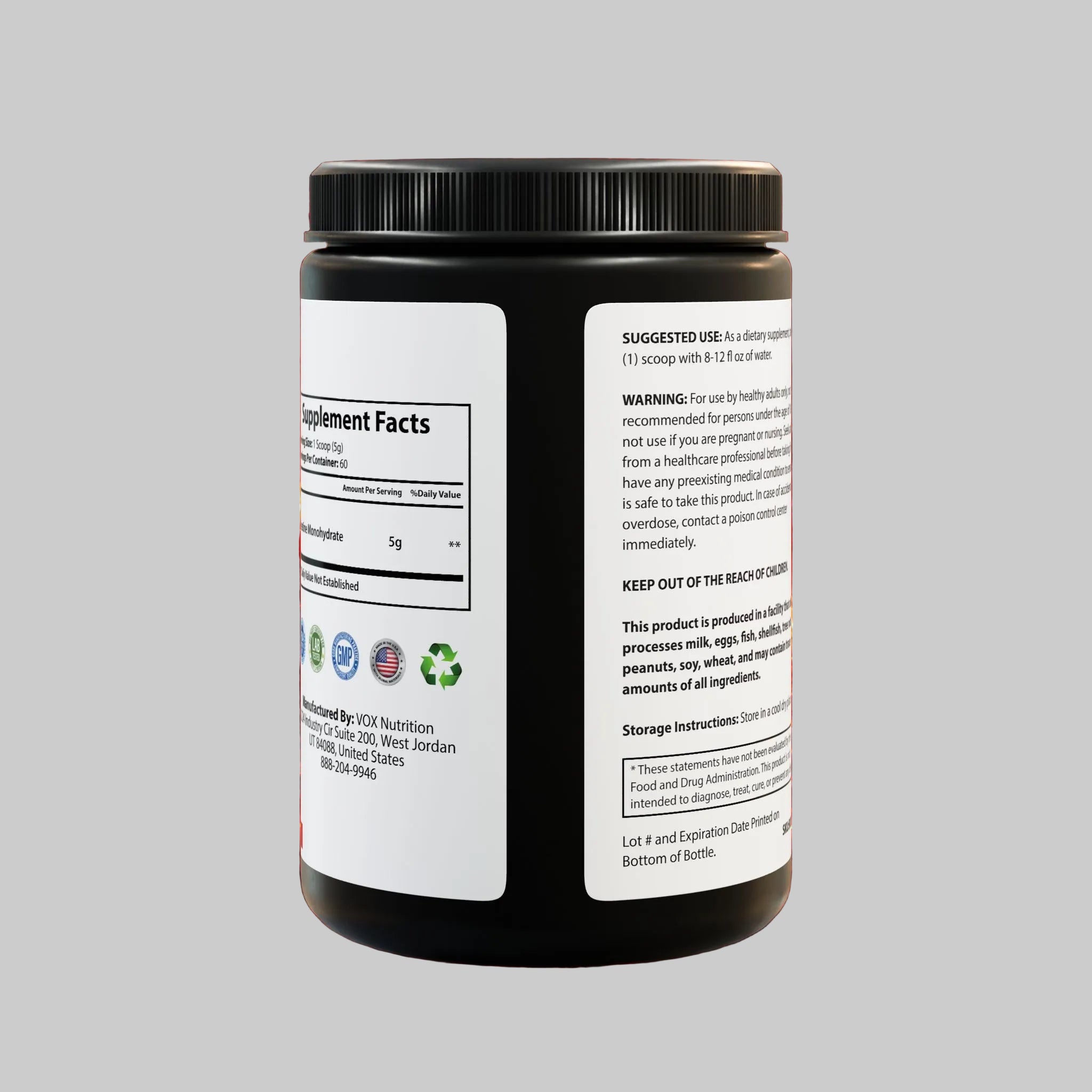 HA Creatine Monohydrate Supplement (300g, 10.58oz)
