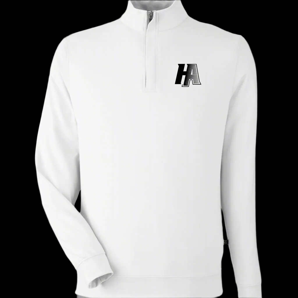 HA Men’s white athletic quarter zip