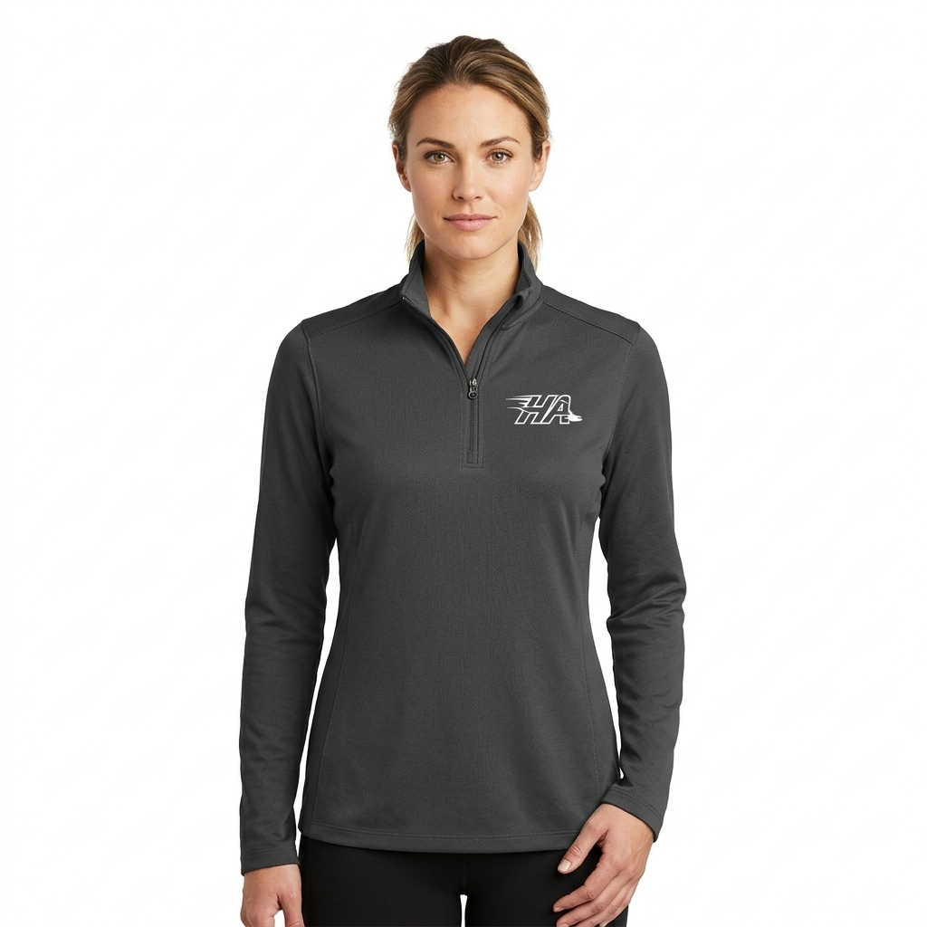 HA Women’s quarter-zip pullover - sports logo