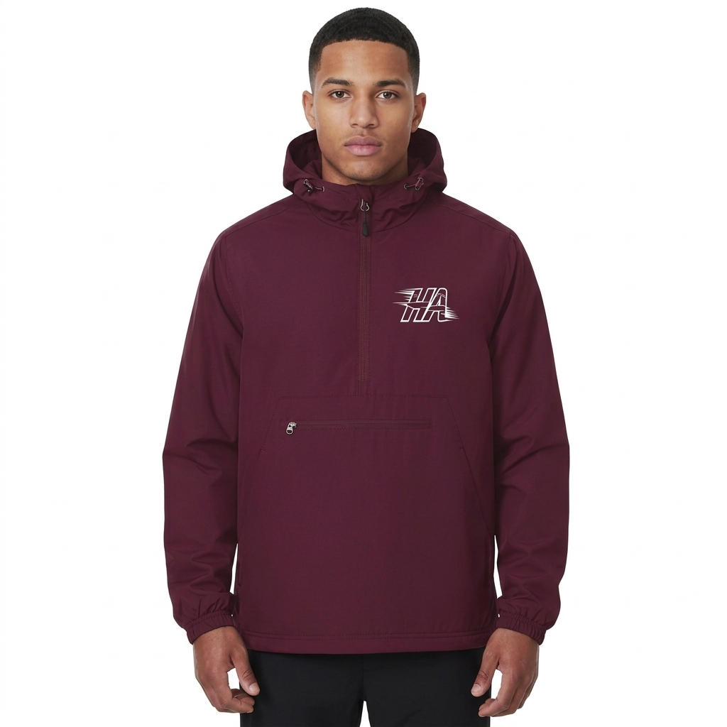 HA Men’s quarter-zip windbreaker - sports logo